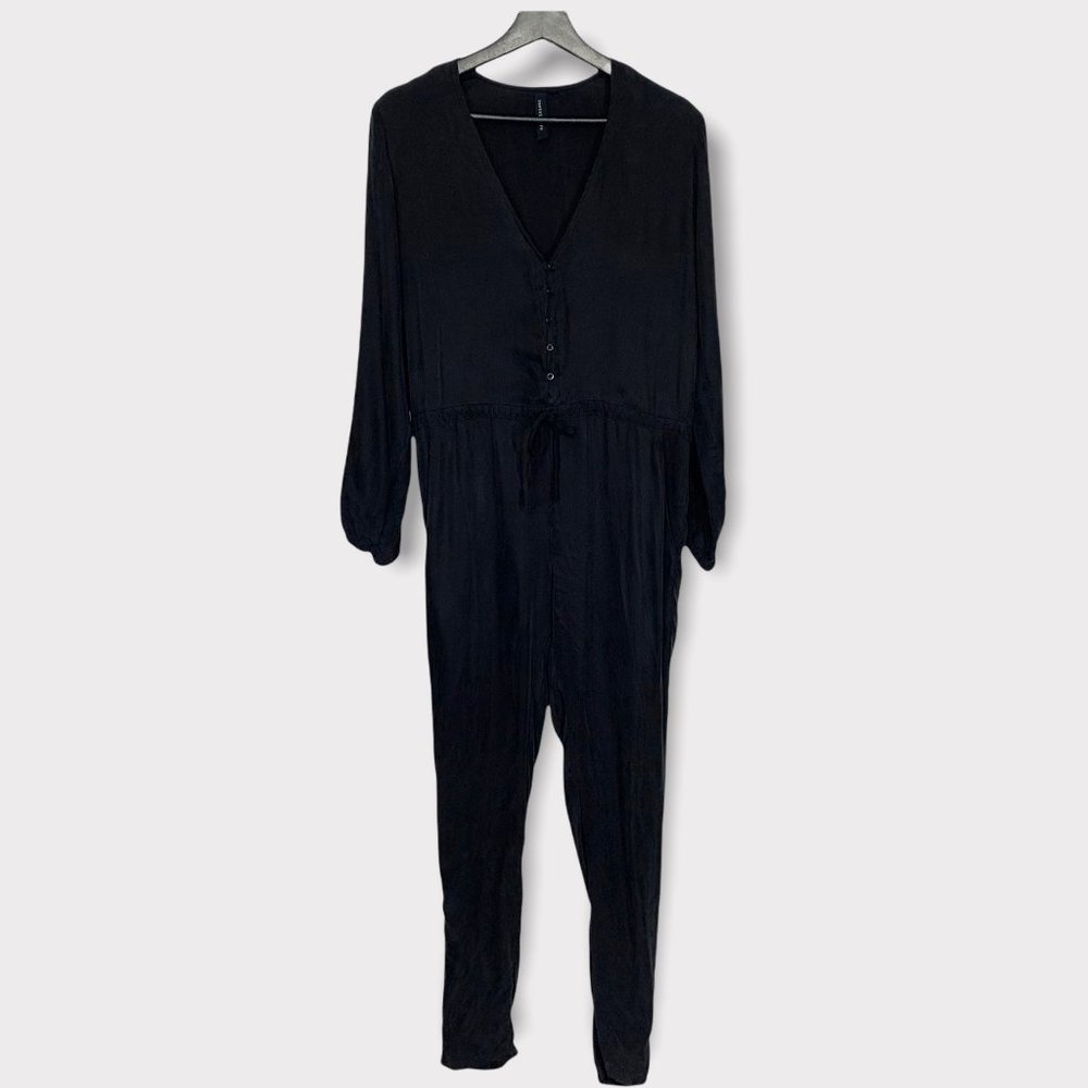 Knot Sisters Elizabeth Cupro Blend Long Sleeve Jumpsuit XS
